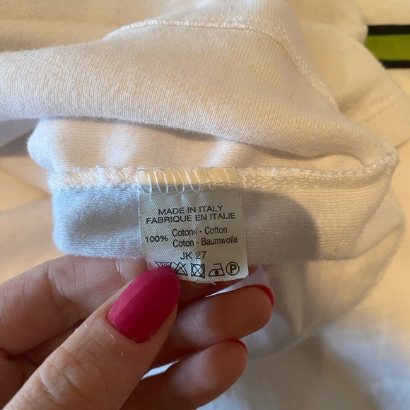 Brandy Melville White Ribbed Tee - Picture 3 of 4